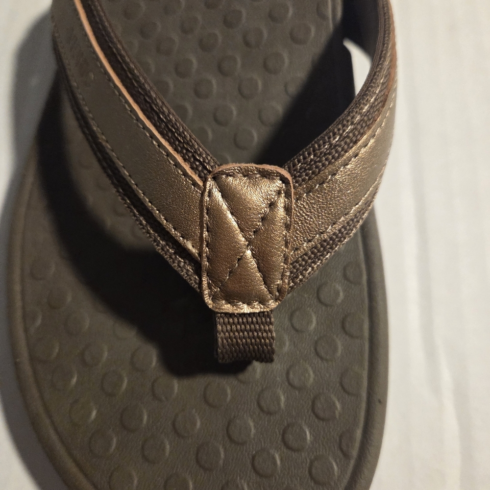 Vionic Tide II Toe Post Bronze Sandal Flip Flops Size 8 - Picture 2 of 7